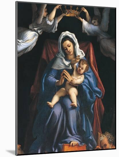 Madonna with Child and Saints Stephen-Lorenzo Lotto-Mounted Giclee Print