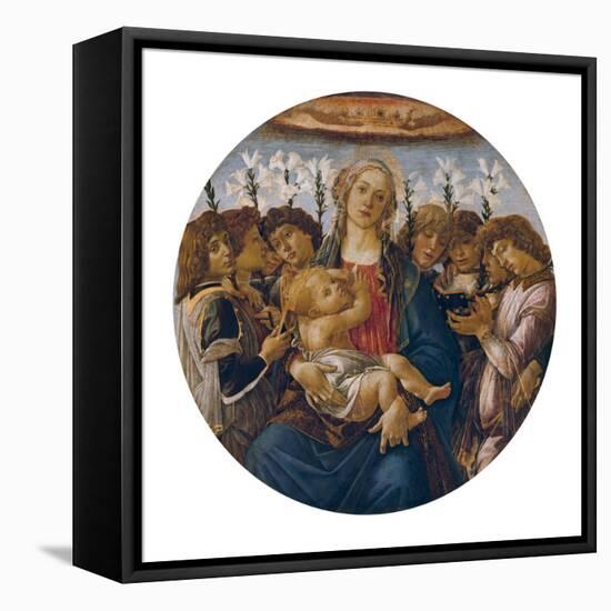 Madonna with Child and Singing Angels, about 1477-Sandro Botticelli-Framed Premier Image Canvas