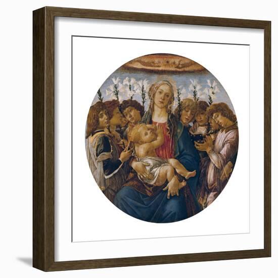 Madonna with Child and Singing Angels, about 1477-Sandro Botticelli-Framed Giclee Print