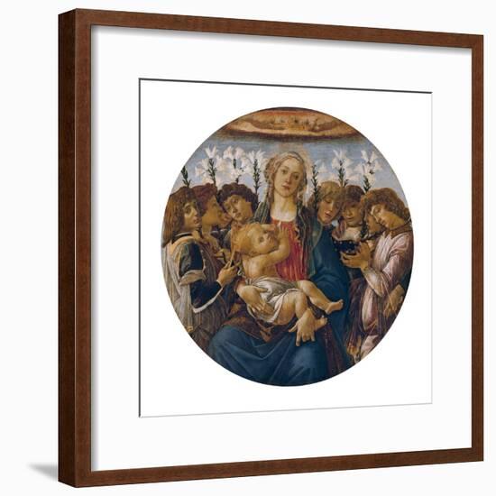 Madonna with Child and Singing Angels, about 1477-Sandro Botticelli-Framed Giclee Print