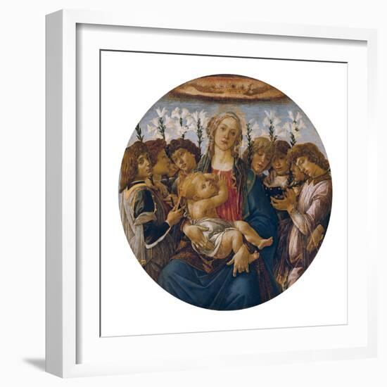 Madonna with Child and Singing Angels, about 1477-Sandro Botticelli-Framed Giclee Print