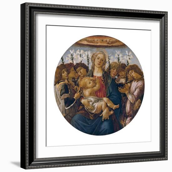 Madonna with Child and Singing Angels, about 1477-Sandro Botticelli-Framed Giclee Print