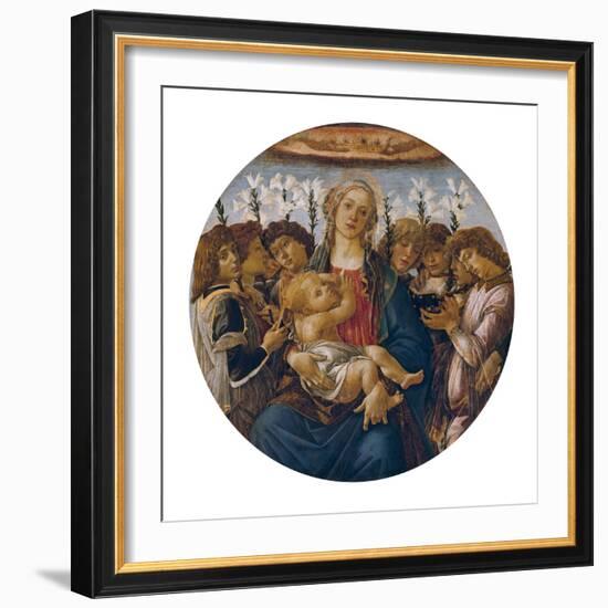 Madonna with Child and Singing Angels, about 1477-Sandro Botticelli-Framed Giclee Print