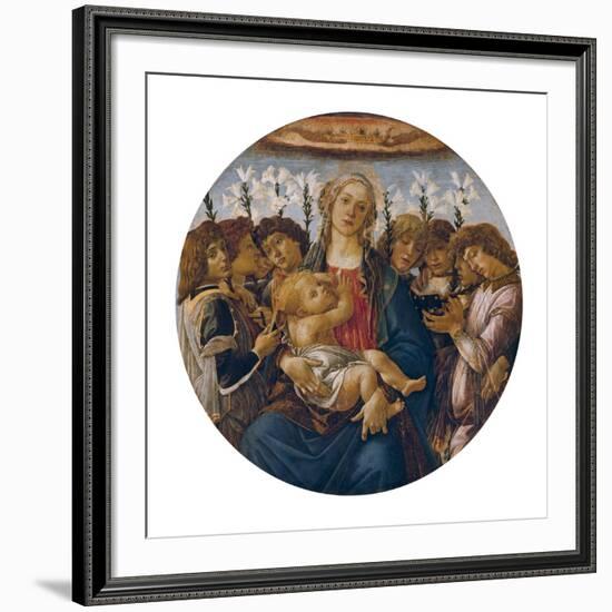 Madonna with Child and Singing Angels, about 1477-Sandro Botticelli-Framed Giclee Print