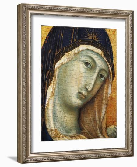 Madonna with Child and Six Angels, 1300-1305-Duccio Di buoninsegna-Framed Giclee Print