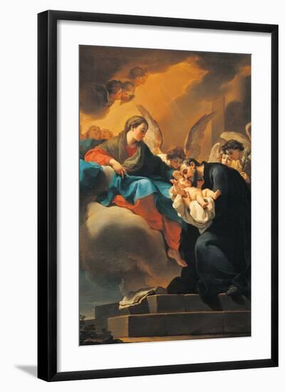 Madonna with Child and St Cajetan-Gaetano Gandolfi-Framed Giclee Print