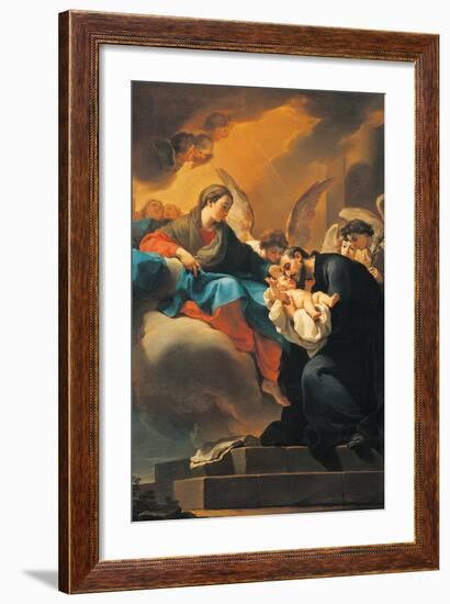 Madonna with Child and St Cajetan-Gaetano Gandolfi-Framed Giclee Print