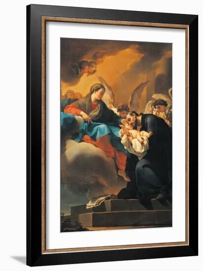 Madonna with Child and St Cajetan-Gaetano Gandolfi-Framed Giclee Print