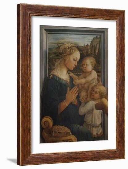 Madonna with Child and Two Angels-Filippo Lippi-Framed Art Print