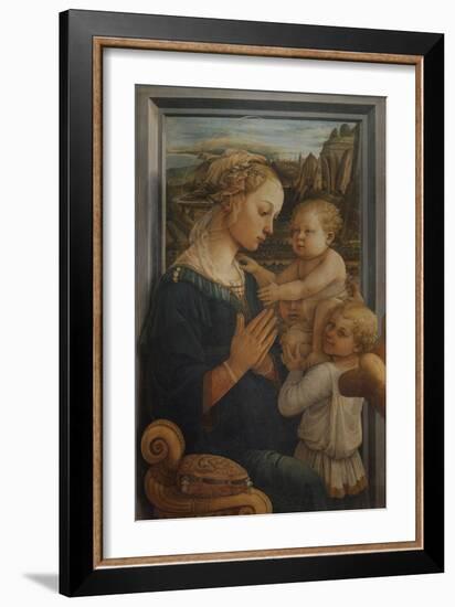 Madonna with Child and Two Angels-Filippo Lippi-Framed Art Print