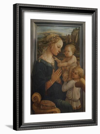 Madonna with Child and Two Angels-Filippo Lippi-Framed Art Print