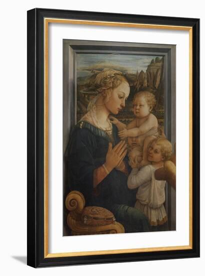 Madonna with Child and Two Angels-Filippo Lippi-Framed Art Print