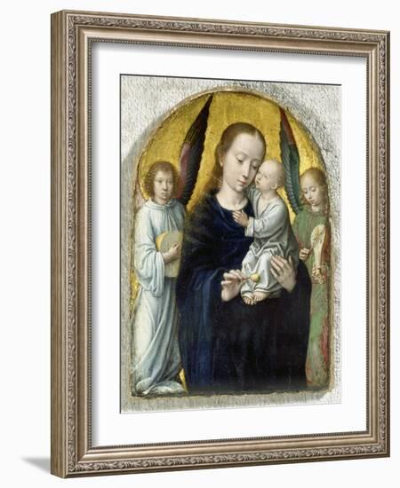 Madonna with Child Between Music Making Angels, 1490-95-Gerard David-Framed Giclee Print