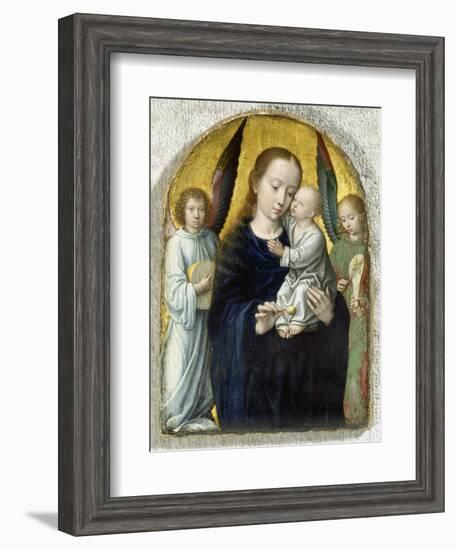 Madonna with Child Between Music Making Angels, 1490-95-Gerard David-Framed Giclee Print