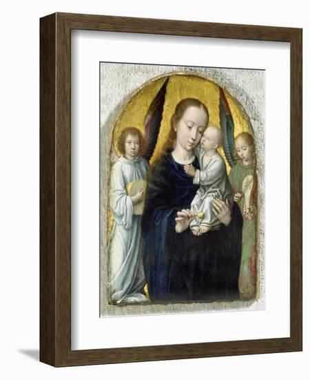 Madonna with Child Between Music Making Angels, 1490-95-Gerard David-Framed Giclee Print