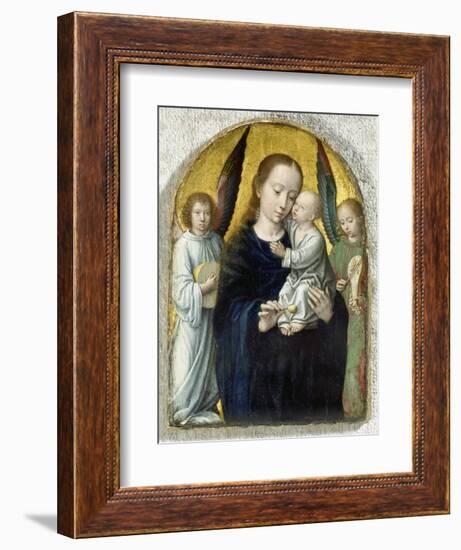 Madonna with Child Between Music Making Angels, 1490-95-Gerard David-Framed Giclee Print