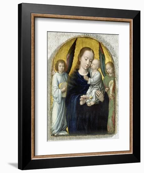 Madonna with Child Between Music Making Angels, 1490-95-Gerard David-Framed Giclee Print