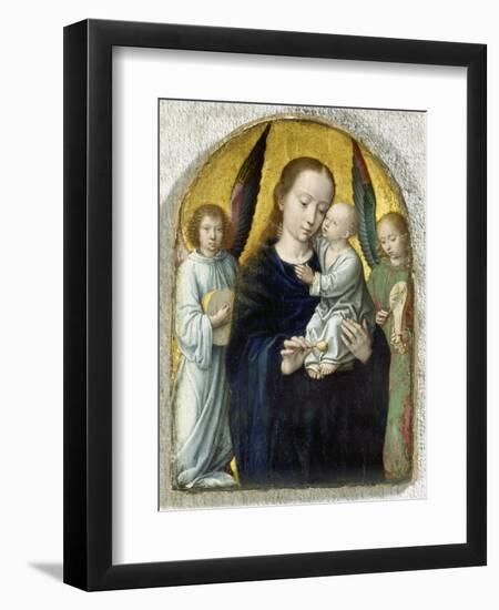 Madonna with Child Between Music Making Angels, 1490-95-Gerard David-Framed Giclee Print