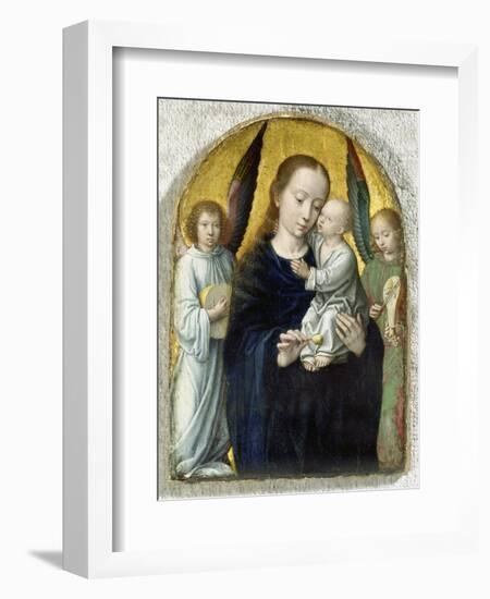 Madonna with Child Between Music Making Angels, 1490-95-Gerard David-Framed Giclee Print