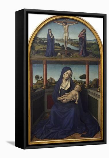 Madonna with Child, Detail from Triptych, 1485-Jean Bourdichon-Framed Premier Image Canvas