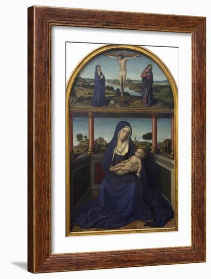 Madonna with Child, Detail from Triptych, 1485-Jean Bourdichon-Framed Giclee Print