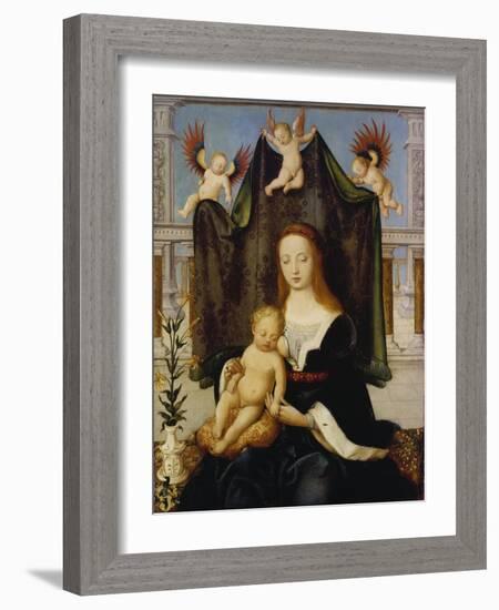 Madonna with Child, So-Called Boehlersche Madonna-Hans Holbein the Elder-Framed Giclee Print