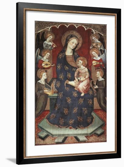 Madonna with Child with Angels Playing Music, 1390-1399-Pedro Serra-Framed Giclee Print