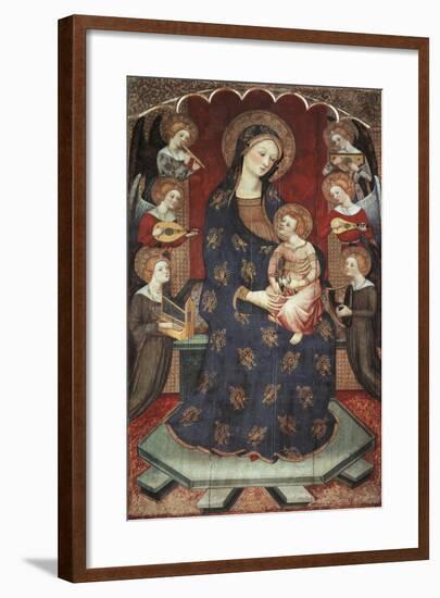 Madonna with Child with Angels Playing Music, 1390-1399-Pedro Serra-Framed Giclee Print