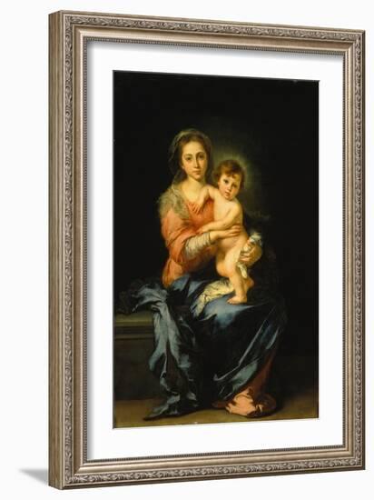 Madonna with Child-Bartolomé Estéban Murillo-Framed Giclee Print