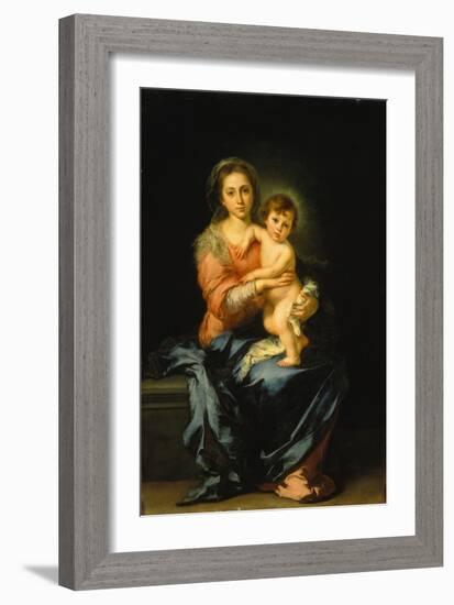 Madonna with Child-Bartolomé Estéban Murillo-Framed Giclee Print