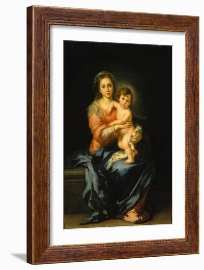 Madonna with Child-Bartolomé Estéban Murillo-Framed Giclee Print