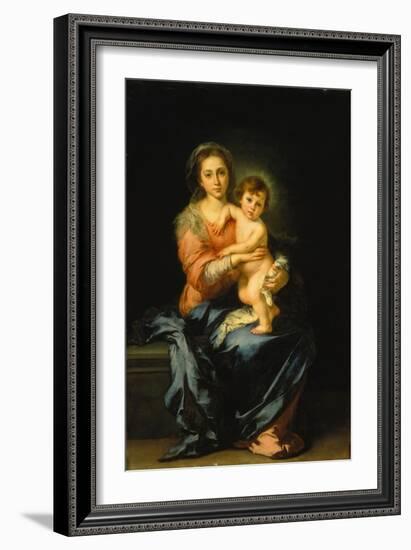 Madonna with Child-Bartolomé Estéban Murillo-Framed Giclee Print