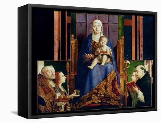 Madonna with Saint Nicholas of Bari-Antonello da Messina-Framed Premier Image Canvas