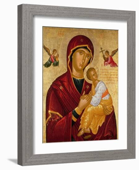 Madonna with Saints John the Evangelist and Nicholas-Rico Da Candia-Framed Giclee Print