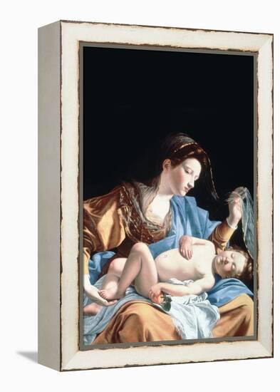 Madonna with Sleeping Christ Child-Artemisia Gentileschi-Framed Stretched Canvas