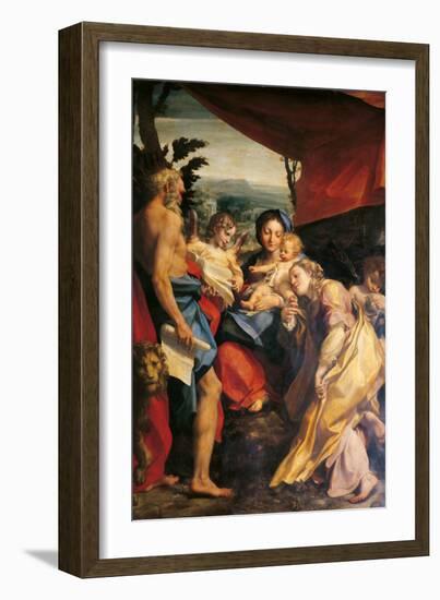 Madonna with St Jerome (the Day)-Correggio-Framed Giclee Print