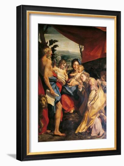 Madonna with St Jerome (the Day)-Correggio-Framed Giclee Print