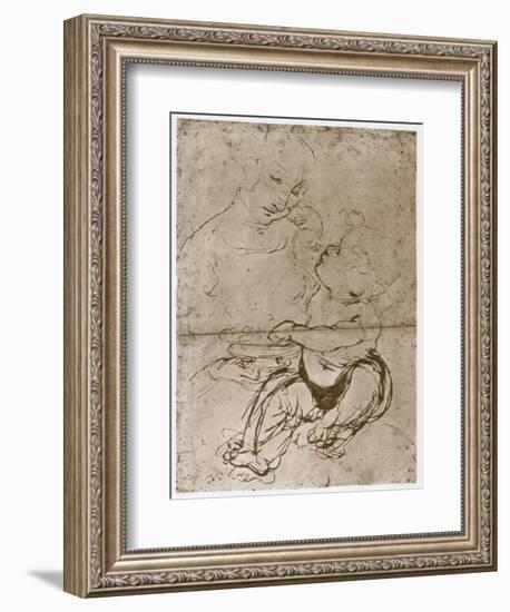 Madonna with the Fruit-Plate, 1480-82-Leonardo da Vinci-Framed Giclee Print