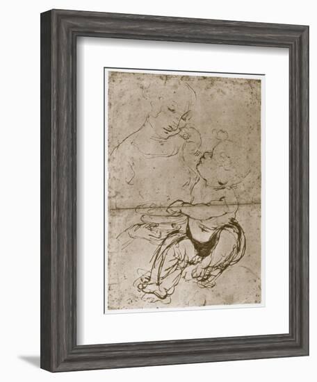 Madonna with the Fruit-Plate, 1480-82-Leonardo da Vinci-Framed Giclee Print