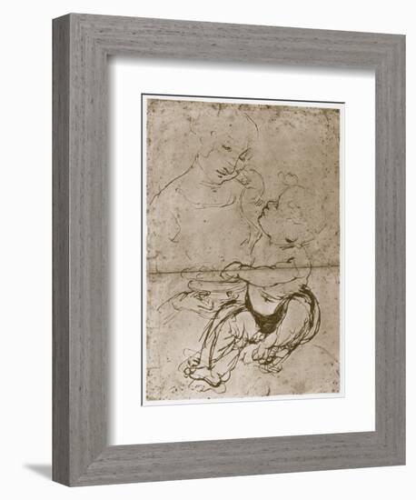 Madonna with the Fruit-Plate, 1480-82-Leonardo da Vinci-Framed Giclee Print