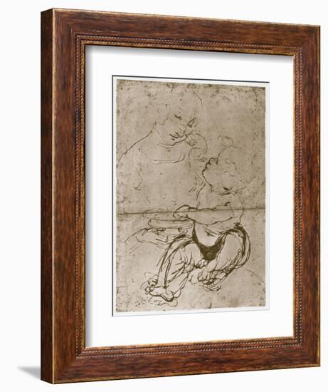 Madonna with the Fruit-Plate, 1480-82-Leonardo da Vinci-Framed Giclee Print