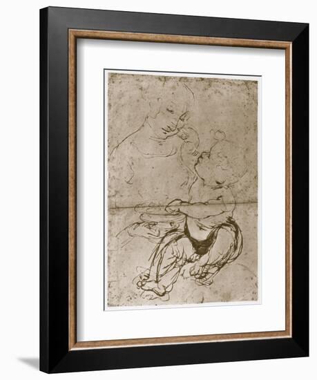 Madonna with the Fruit-Plate, 1480-82-Leonardo da Vinci-Framed Giclee Print