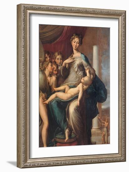 Madonna with the Long Neck-Parmigianino-Framed Art Print