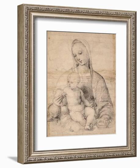 Madonna With the Pomegranate-Raphael-Framed Giclee Print