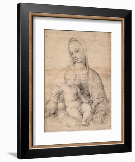 Madonna With the Pomegranate-Raphael-Framed Giclee Print