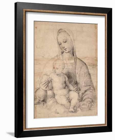 Madonna With the Pomegranate-Raphael-Framed Giclee Print