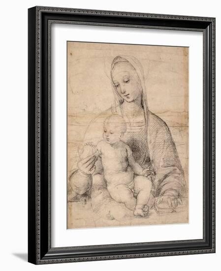 Madonna With the Pomegranate-Raphael-Framed Giclee Print