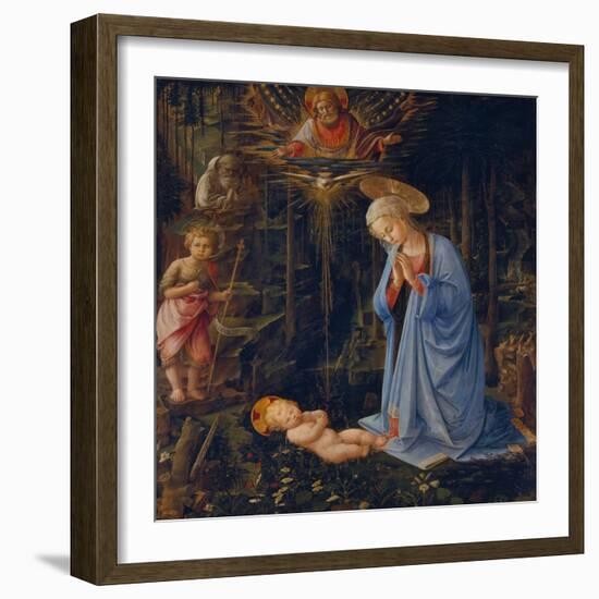 Madonna Worshipping the Child, about 1459-Fra Filippo Lippi-Framed Giclee Print