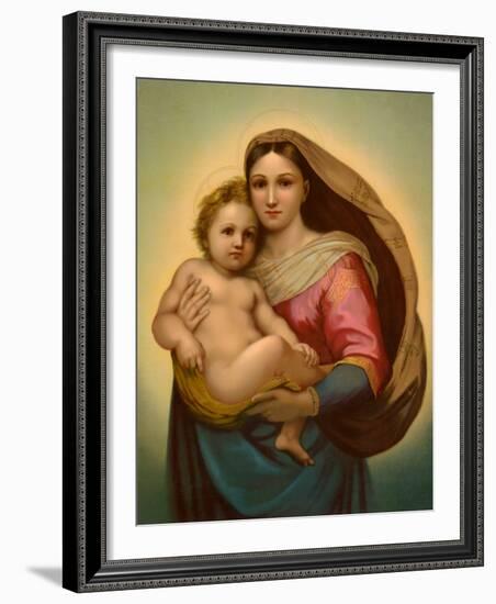 Madonna-Raphael-Framed Art Print