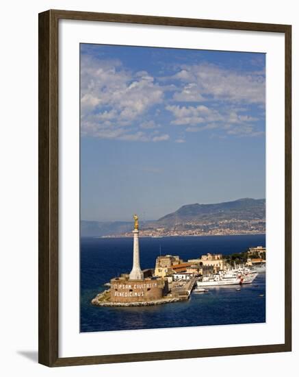 Madonnina Del Porto Statue, Port of Messina, Island of Sicily, Italy, Mediterranean, Europe-Richard Cummins-Framed Photographic Print